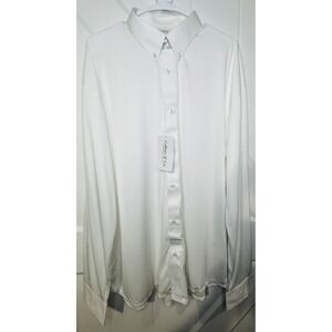 NWT Collars & Co. White Quattro Flex Dress Shirt XXL - Button Down Collar